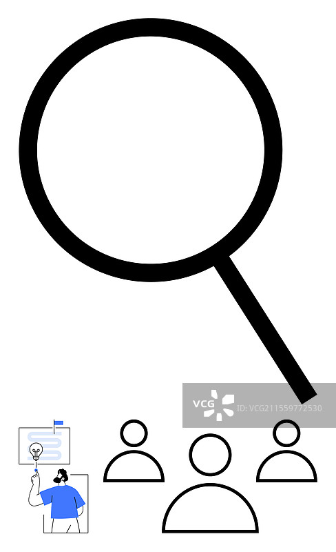 放大镜突出研究过程图片素材