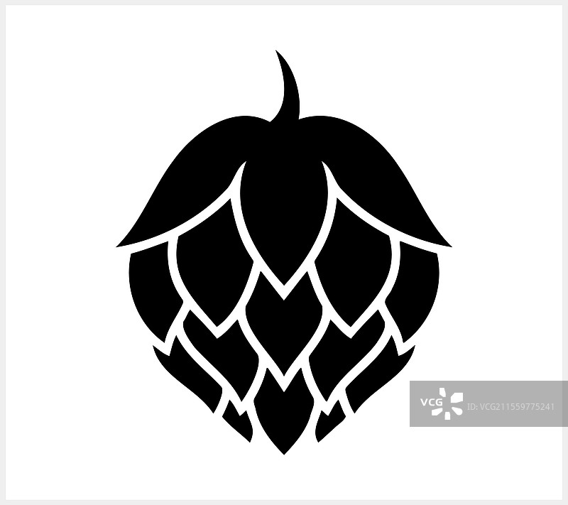 啤酒花锥形设计元素用于徽标标志图片素材