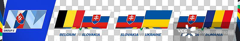 斯洛伐克足球队在E组的比赛图片素材