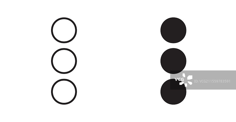 细线菜单点图标集，用于网页设计图片素材