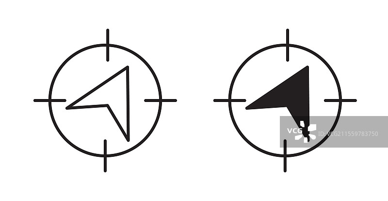网页用细线风格的导航图标集图片素材