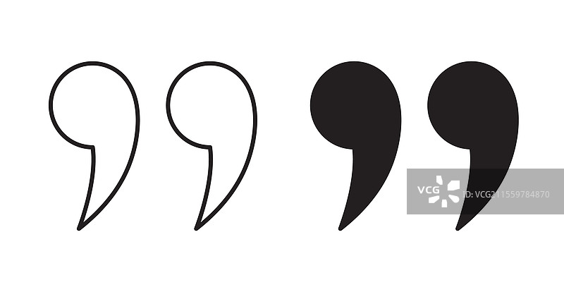 细线风格的网页引用右侧图标集图片素材