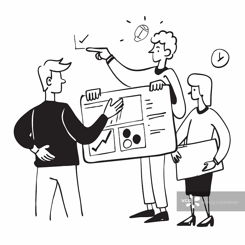 2D 财务规划师展示退休计划图片素材