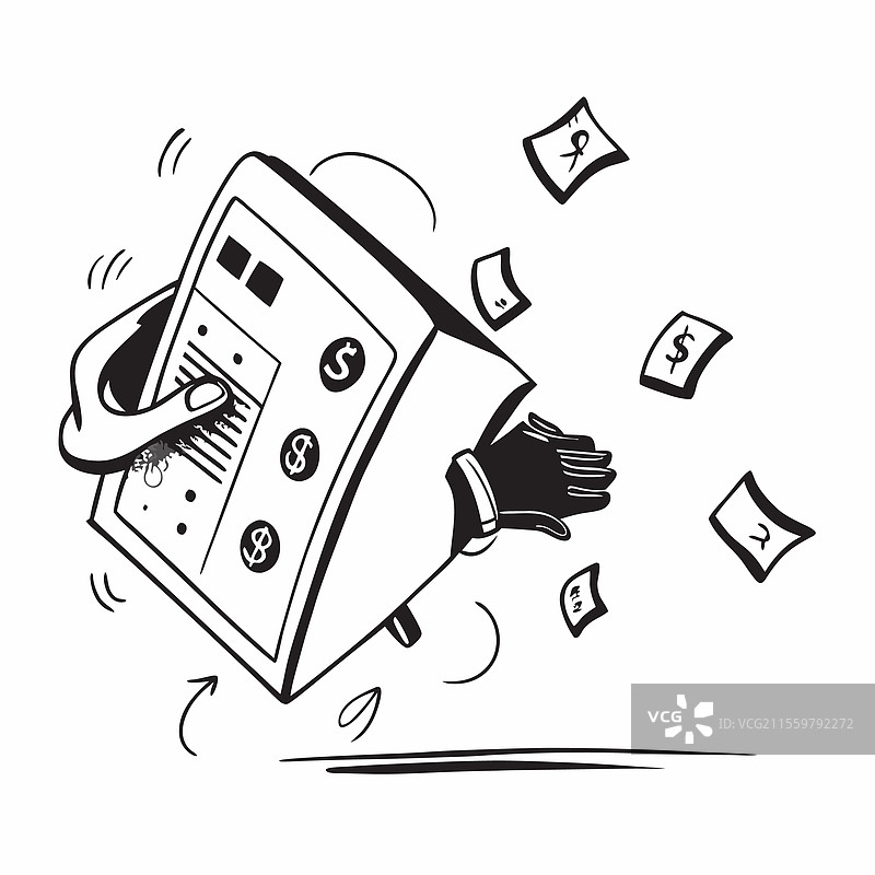 以美元钞票为概念的报警系统图片素材