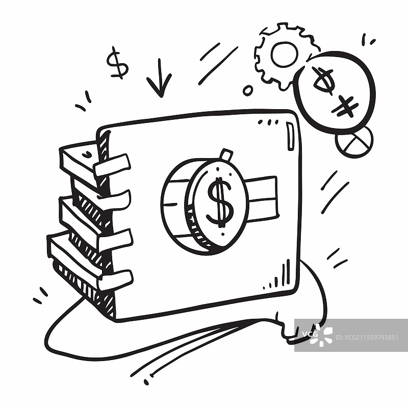 银行金库与储蓄账户概念图片素材