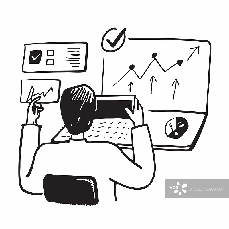 首席财务官审查股票估值对公司的影响图片素材