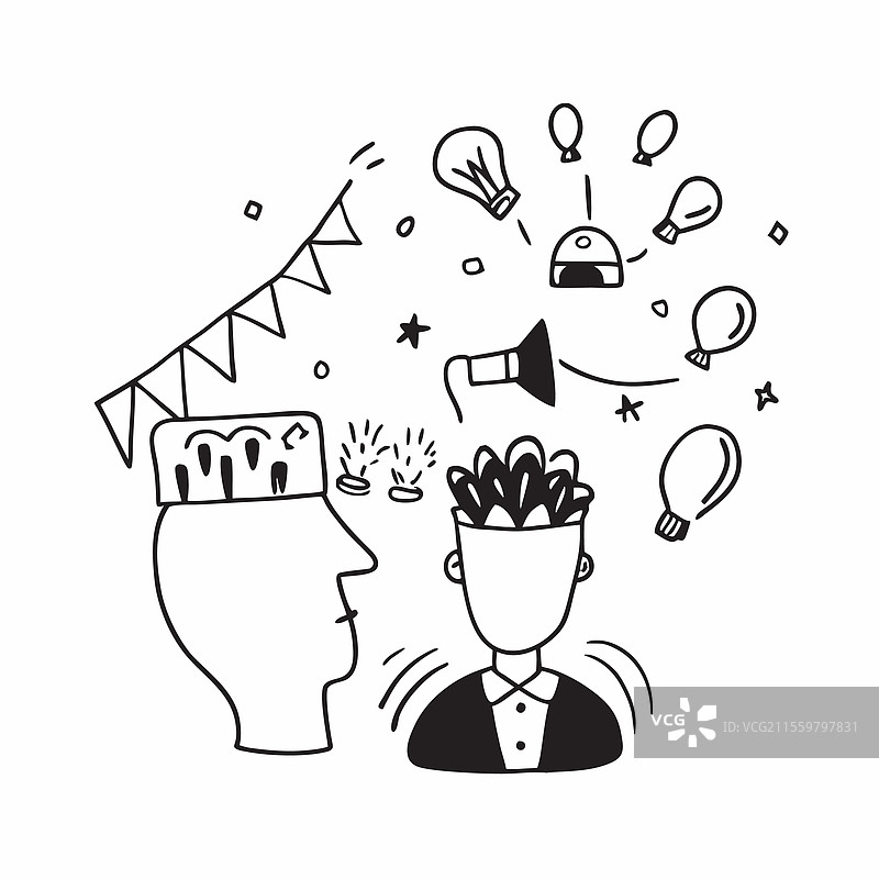 首席财务官与派对装饰的概念图片素材