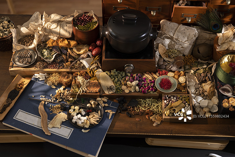 多种中药材图片素材