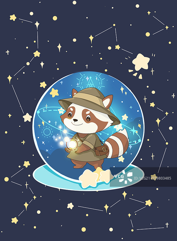 魔法师小浣熊图片素材