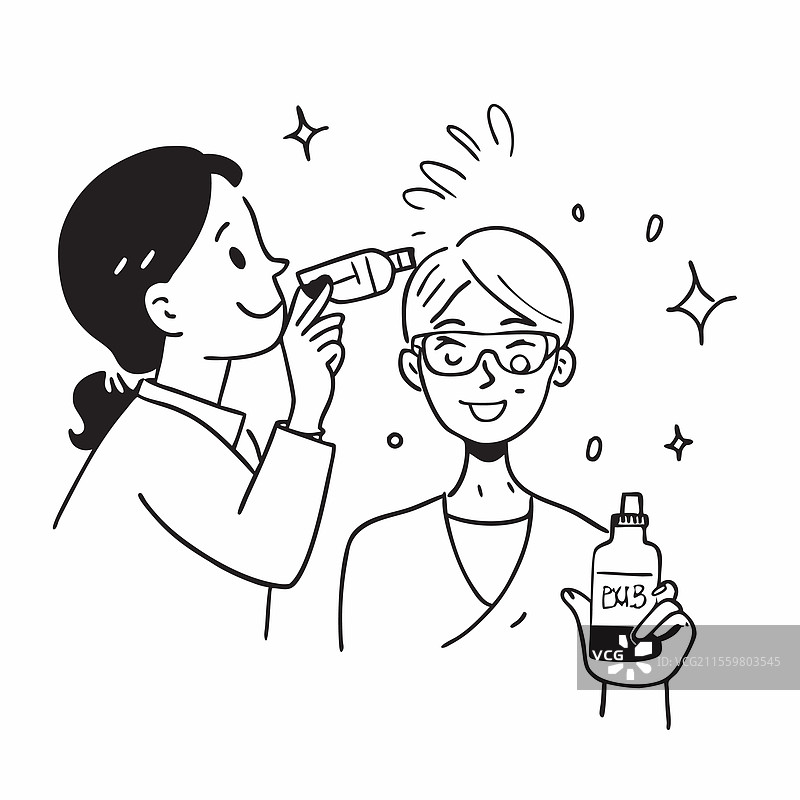 美容师正在进行补水面部护理图片素材