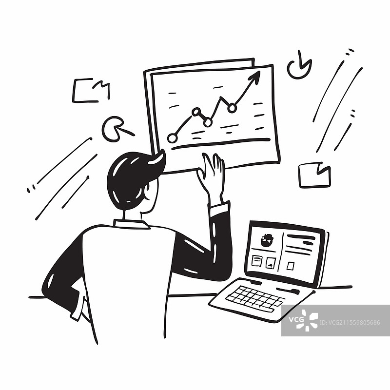 财经记者报道股票估值图片素材