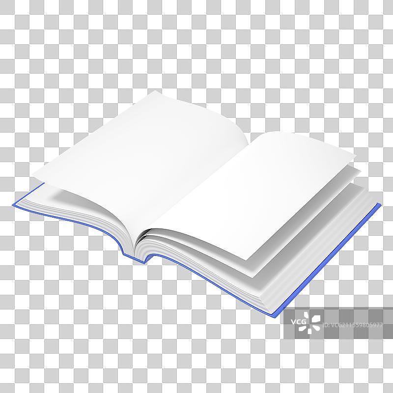 3D立体打开的书本插画设计元素图片素材