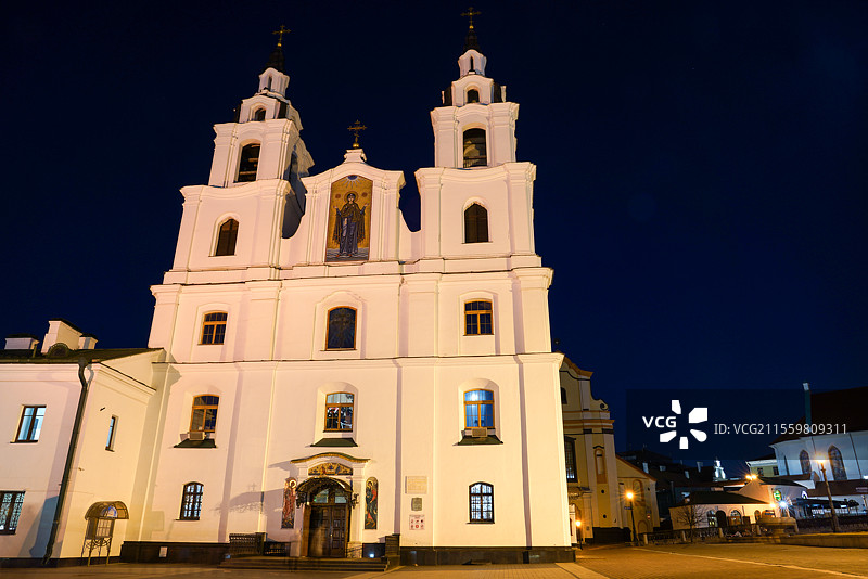 白俄罗斯 明斯克 圣灵主教大教堂图片素材