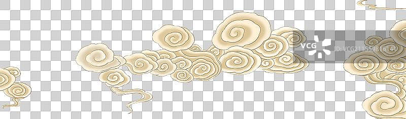 手绘中国风国潮祥云插画图片素材