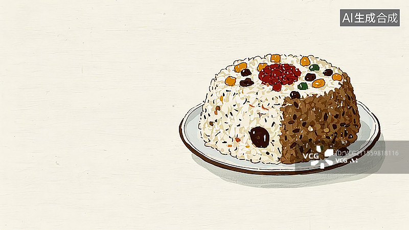 【AI数字艺术】八宝饭餐饮美食图片素材