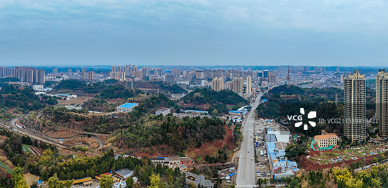 资阳市 雁江区 俊兴路 兰家坡 沱江 东岳山图片素材