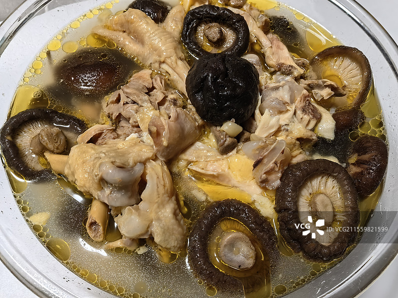 香菇鸡汤 煲汤炖汤养生图片素材