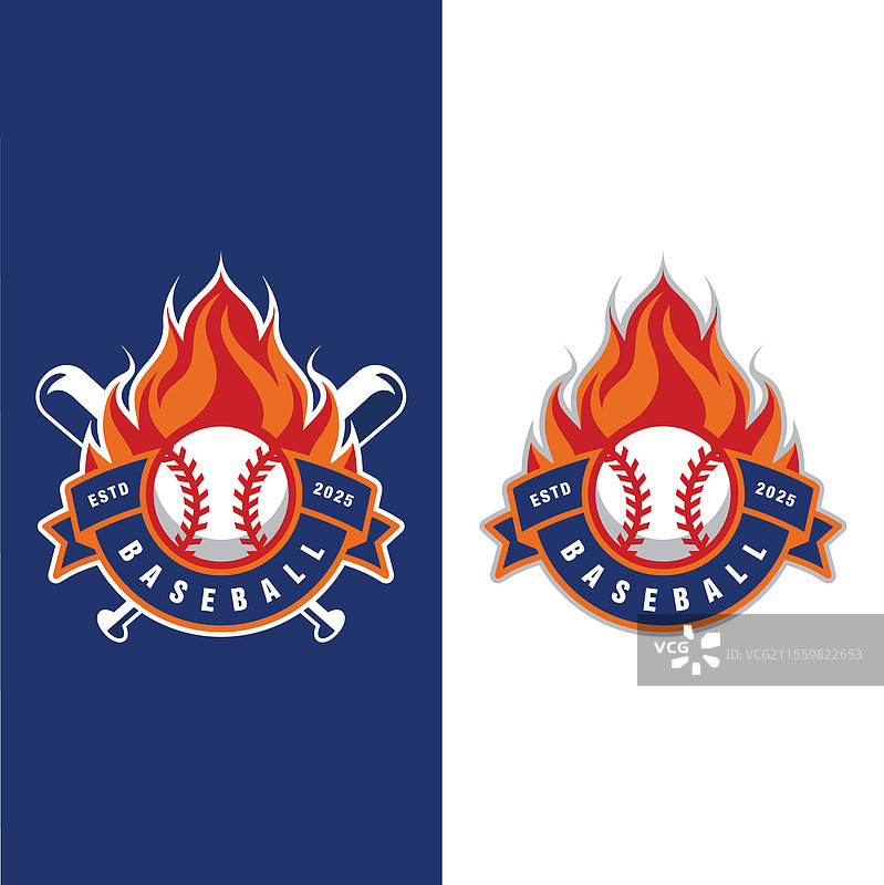 棒球队徽标模板设计图片素材