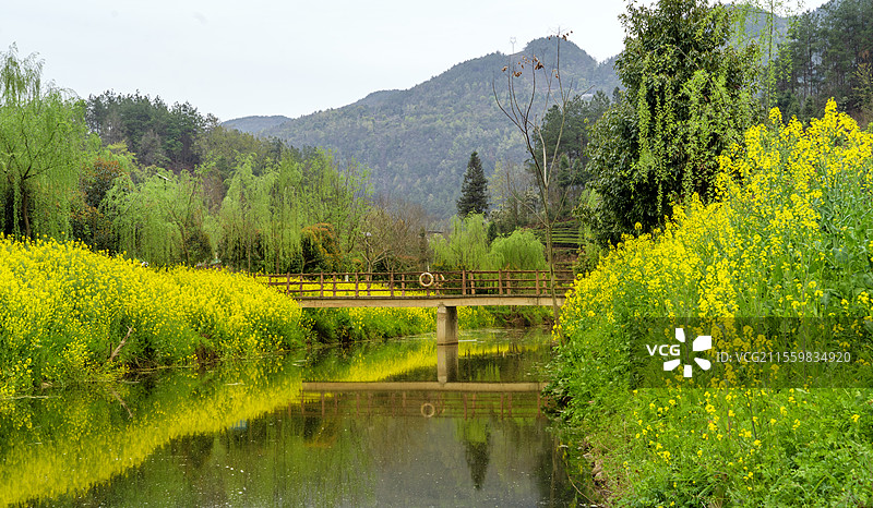 田园牧歌恩施锦园农庄风光图片素材