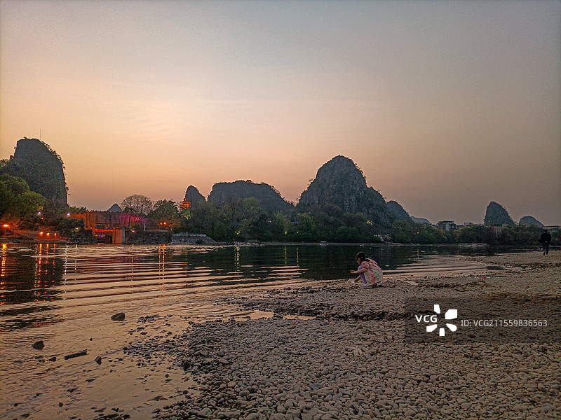 漓江暮色（桂林）图片素材