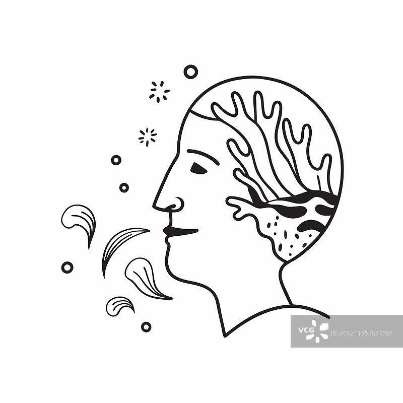 海洋学家与珊瑚礁概念图片素材