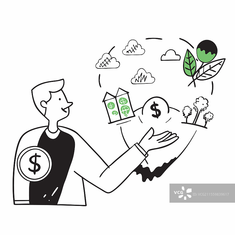 绿色投资理念的慈善家图片素材