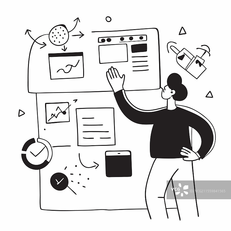 项目经理在协作处理风险图片素材