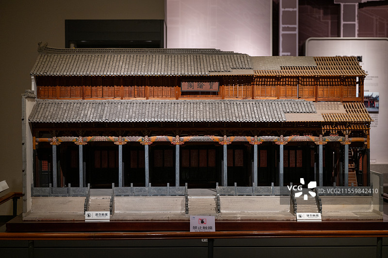 安徽博物院 模型 明 宝纶阁图片素材