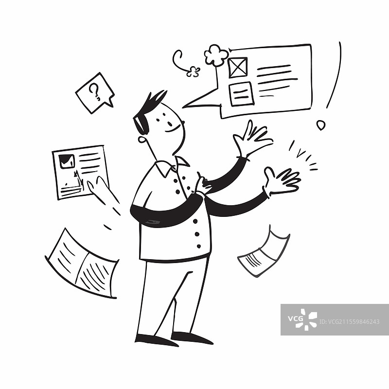 销售执行人员与感谢信的概念图片素材