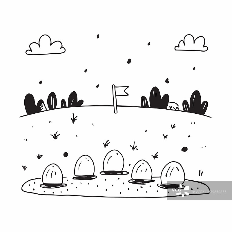 简单的平面南瓜田在晴朗的秋天下图片素材