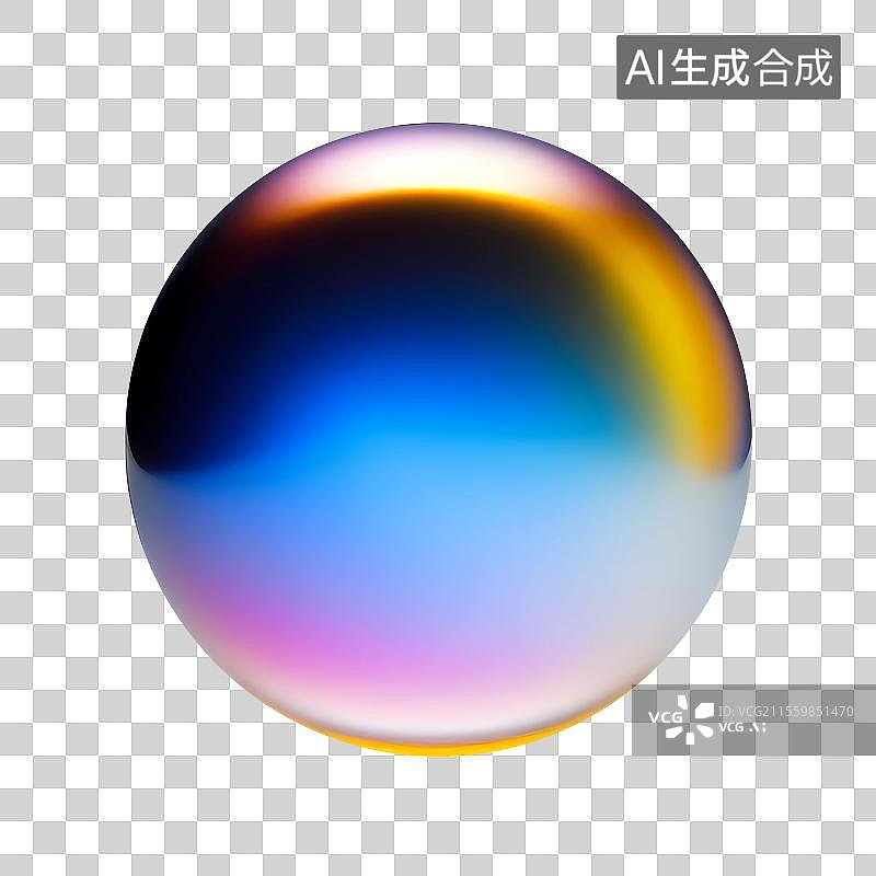 【AI数字艺术】渐变弥散背景柔和毛玻璃圆形效果图片素材