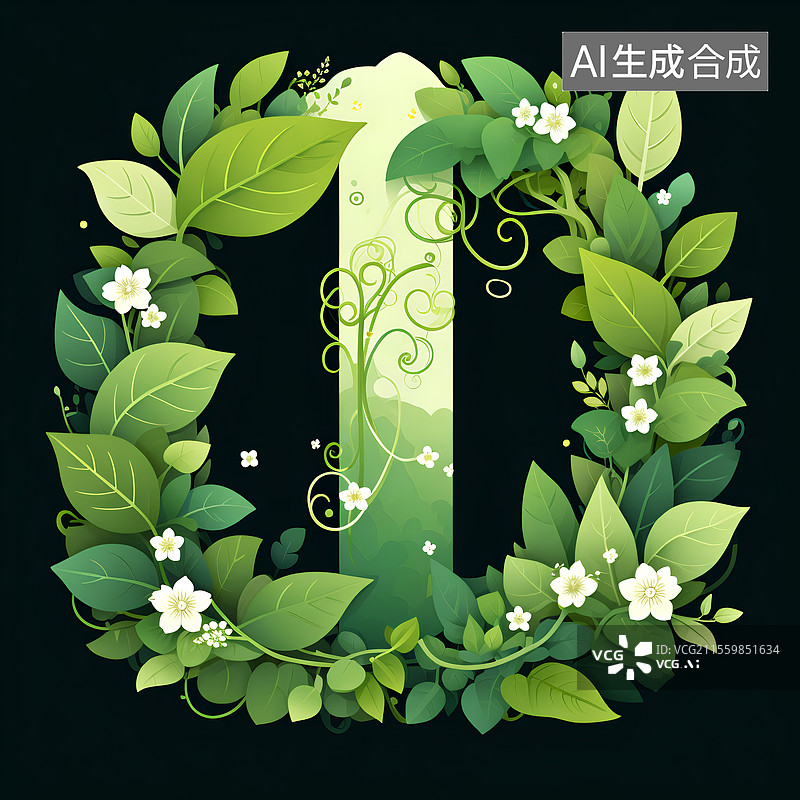 【AI数字艺术】数字装饰元素 数字1 第一名图片素材