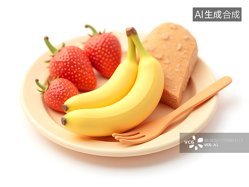 【AI数字艺术】健康美味的中式午餐美食插画图片素材