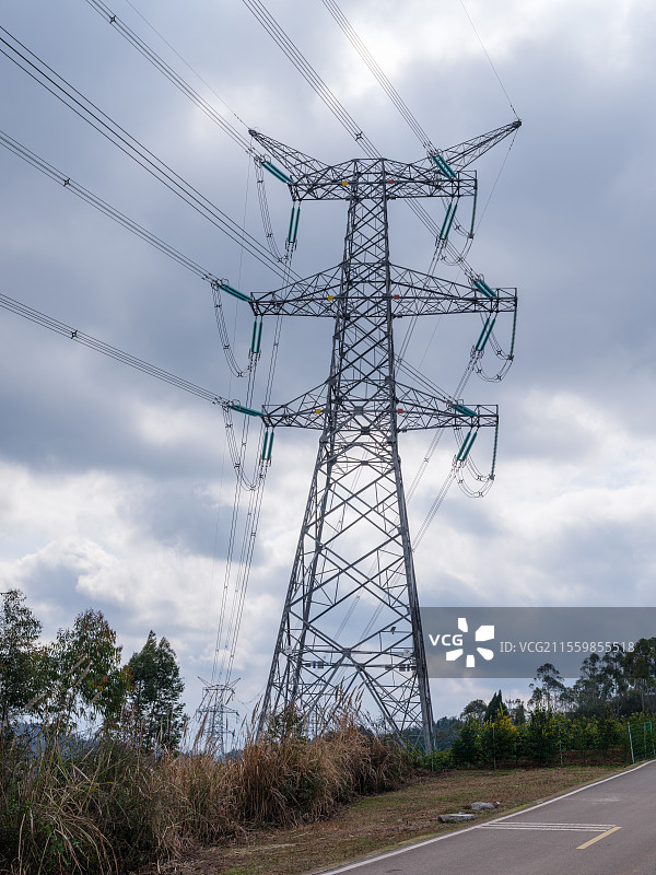 高压电线杆图片素材