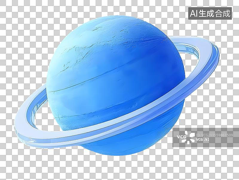 【AI数字艺术】互联网科技感3D简约蓝色星球免抠元素图片素材