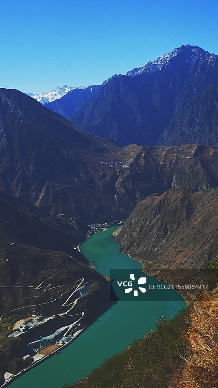 泸定岚安乡大渡河图片素材