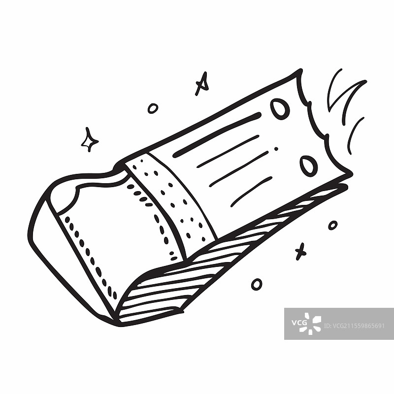 蓝色背景上的票据图标，留有空白空间图片素材