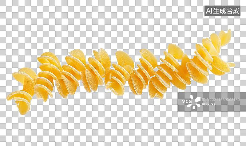 【AI数字艺术】3D意大利通心粉螺旋意面元素图片素材