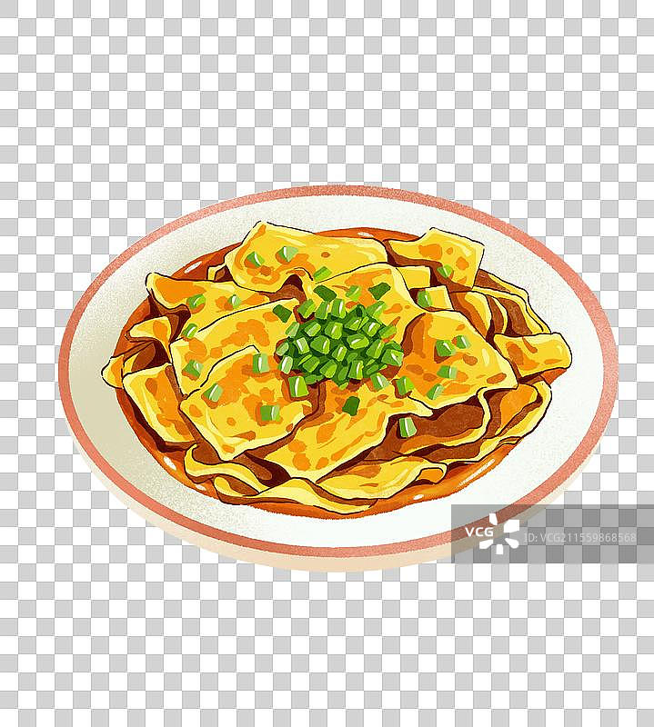 美味锅巴菜插画图片素材