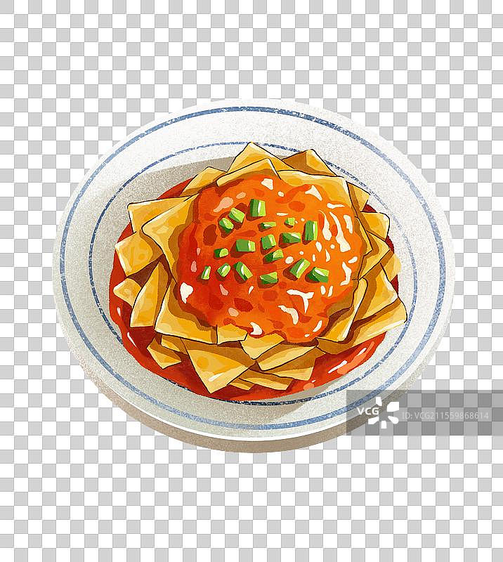 美味锅巴菜插画图片素材