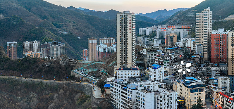 白河县 江岸路 王家坡 汉江 城市图片素材