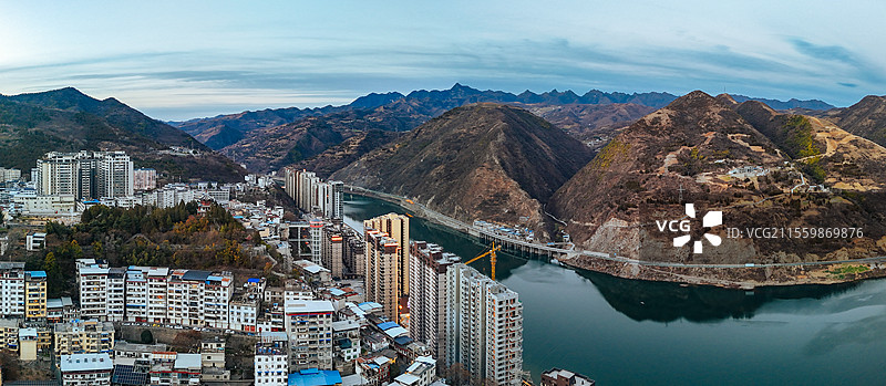 白河县 江岸路 王家坡 汉江 城市图片素材