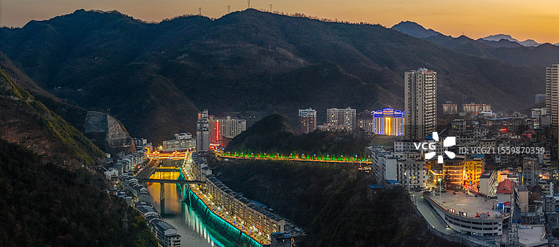 白河县 江岸路 王家坡 汉江 城市图片素材