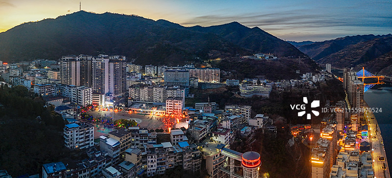 白河县 江岸路 王家坡 汉江 城市图片素材
