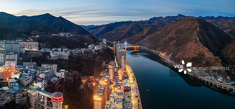 白河县 江岸路 王家坡 汉江 城市图片素材