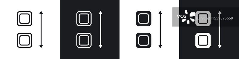 黑白色调的应用程序排序图标集图形图片素材