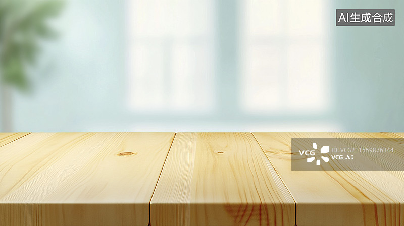 【AI数字艺术】木质桌面的自然光影图片素材