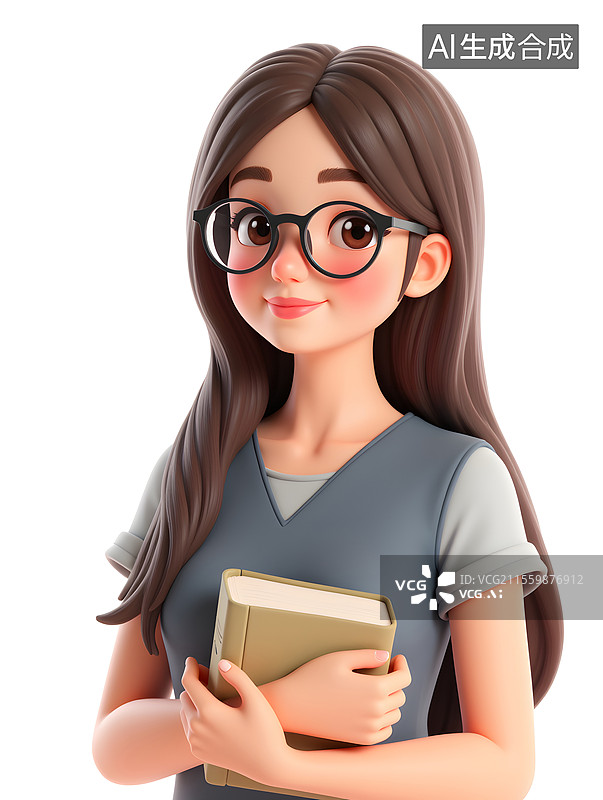 【AI数字艺术】教师节的3D老师教育概念插图图片素材