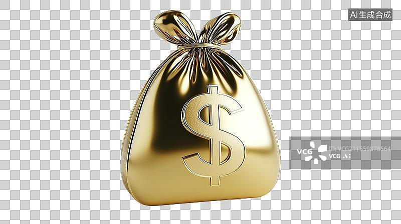 【AI数字艺术】数字绿色钱袋图片素材