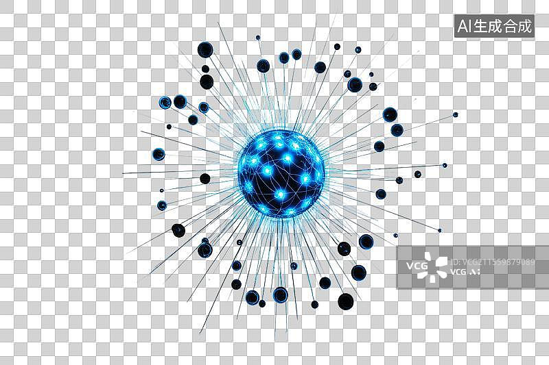 【AI数字艺术】抽象网络图设计图片素材